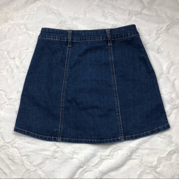 Altar’d State Button Front Blue Jean Mini Skirt size XS - Picture 7 of 7